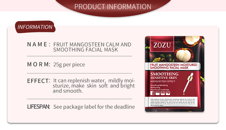 Cross-border Plant and Fruit Face Mask25g  Red Pomegranate Mango Oligopeptide Moisturizing Mask Export Manufacturer Wholesale