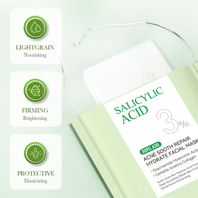 Full English Salicylic Acid Mask SADOER Anti-acne Soothing Skin Rejuvenation Hydrating Anti-acne Mask  Wholesale