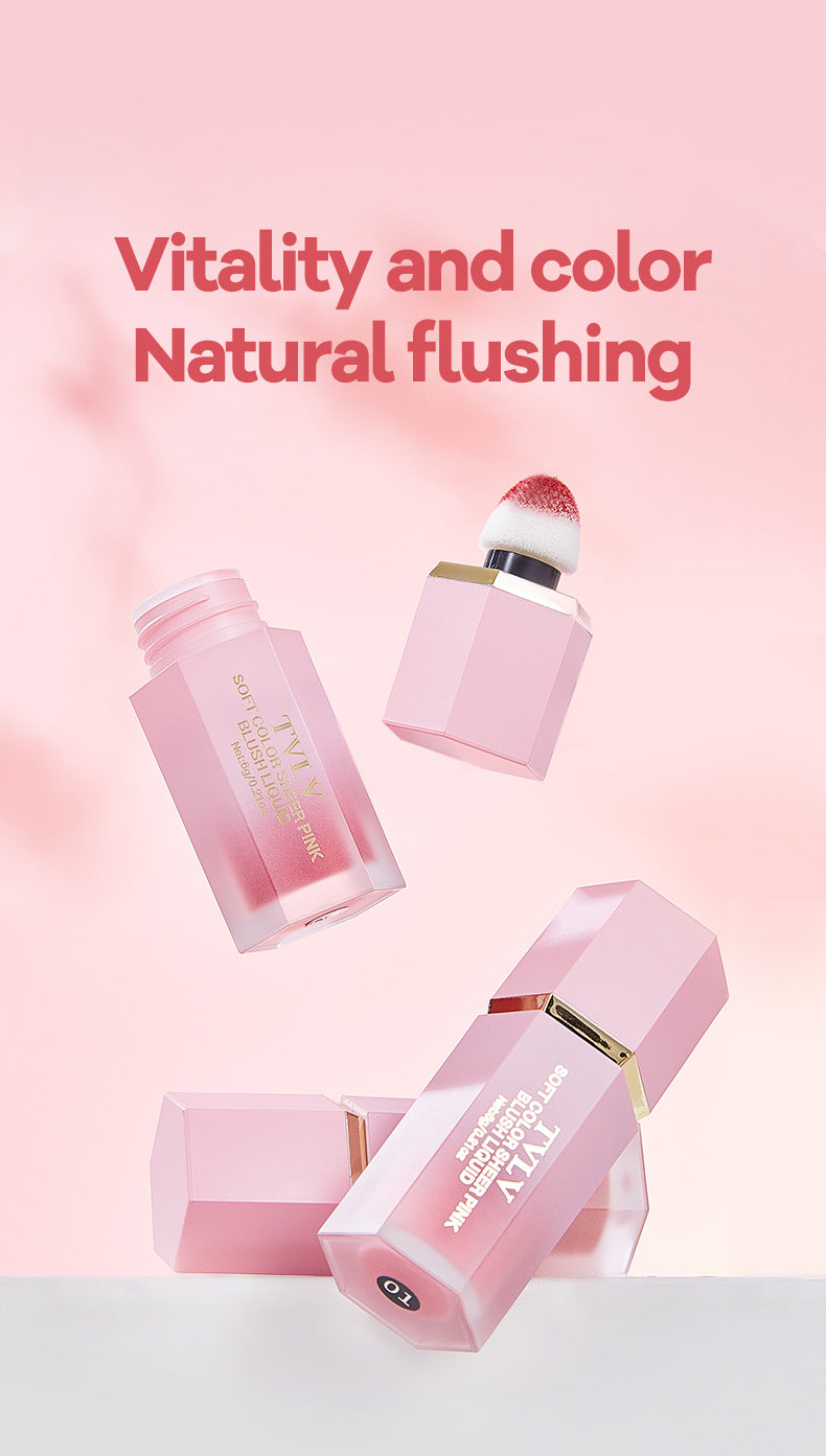 New Product TVLV Liquid Blush Velvet Moisturizing Six-color Lip Glaze Multi-functional Rouge Blush Facial Makeup