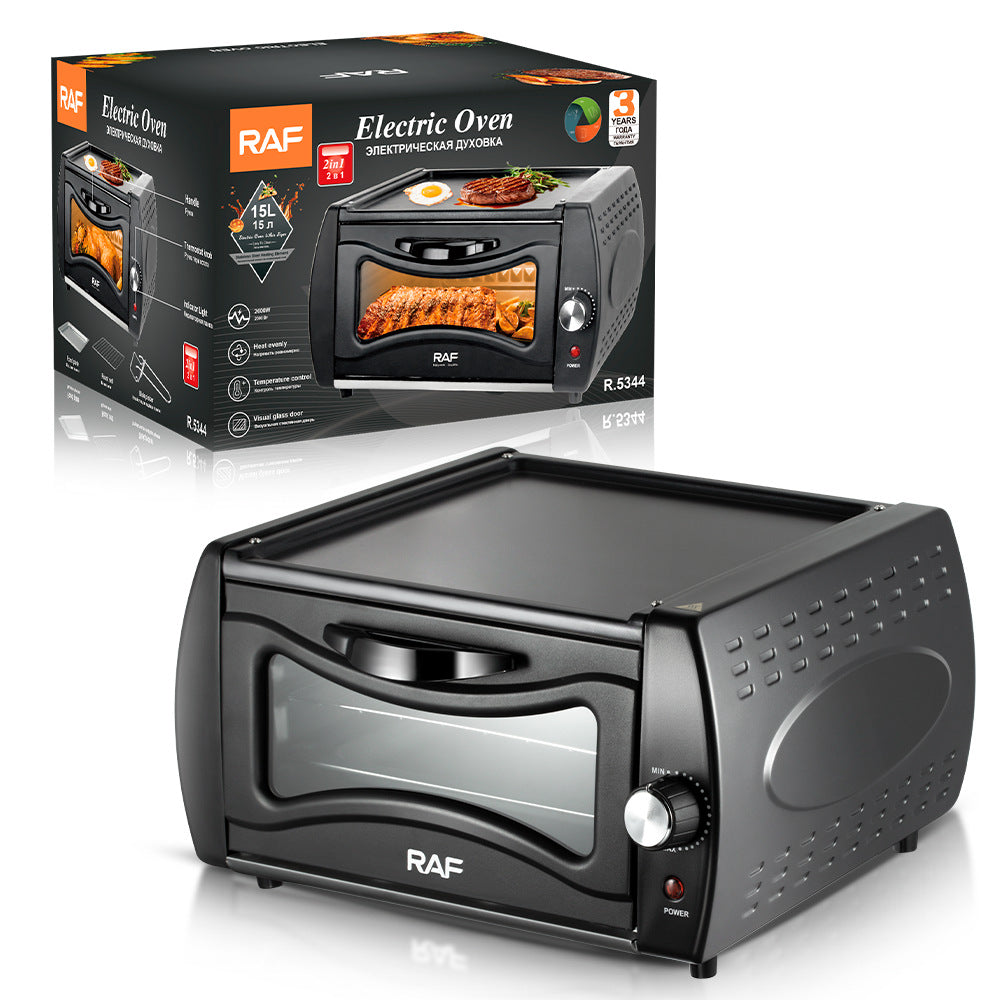 RAF European Standard Multifunctional Electric Oven for Home Use15L Mini Air Oven Multifunctional Bread and Cake Maker
