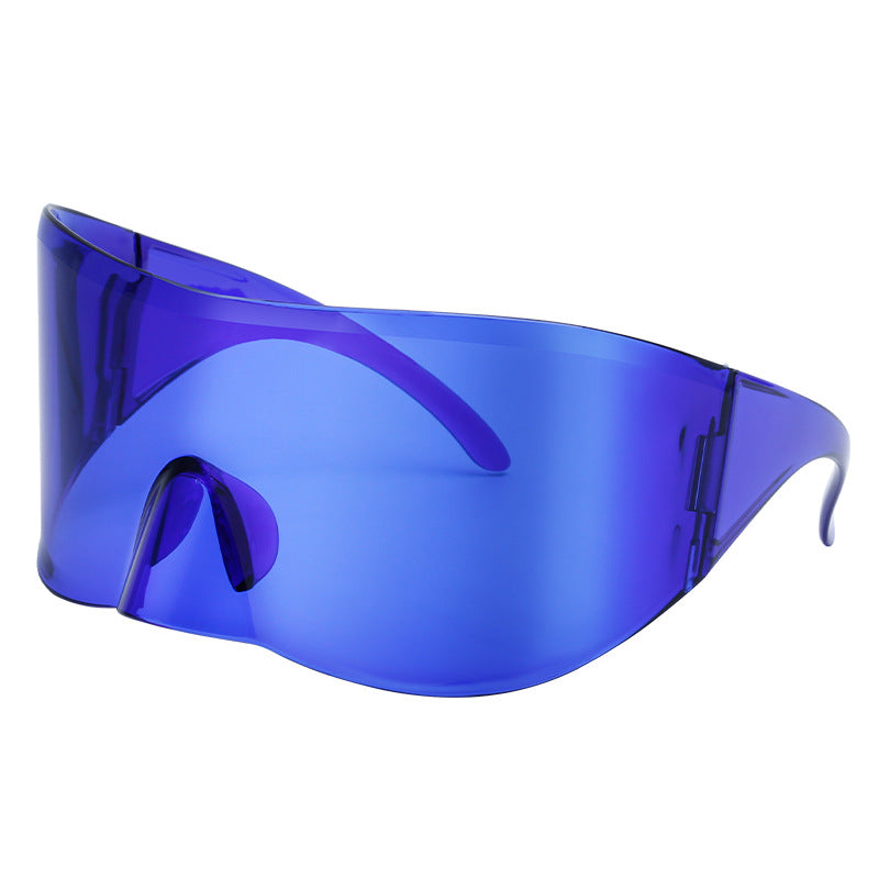 Outdoor Cycling Mercury Sunglasses for Women, European and American Style, Large Frame, Sun Protection Sunglasses for Men, Sports Windproof Glasses shades