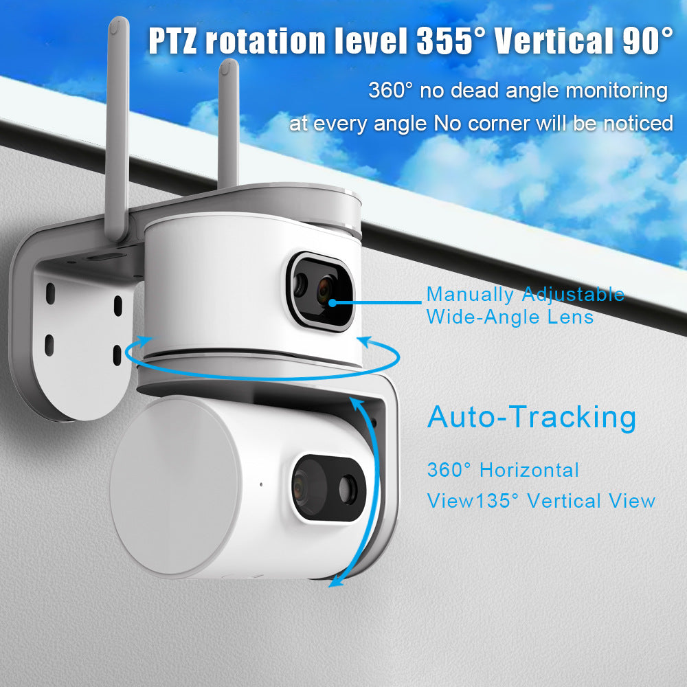 Dual-screen indoor surveillance camera high definition dual-light night vision wireless home remote monitoring Camera