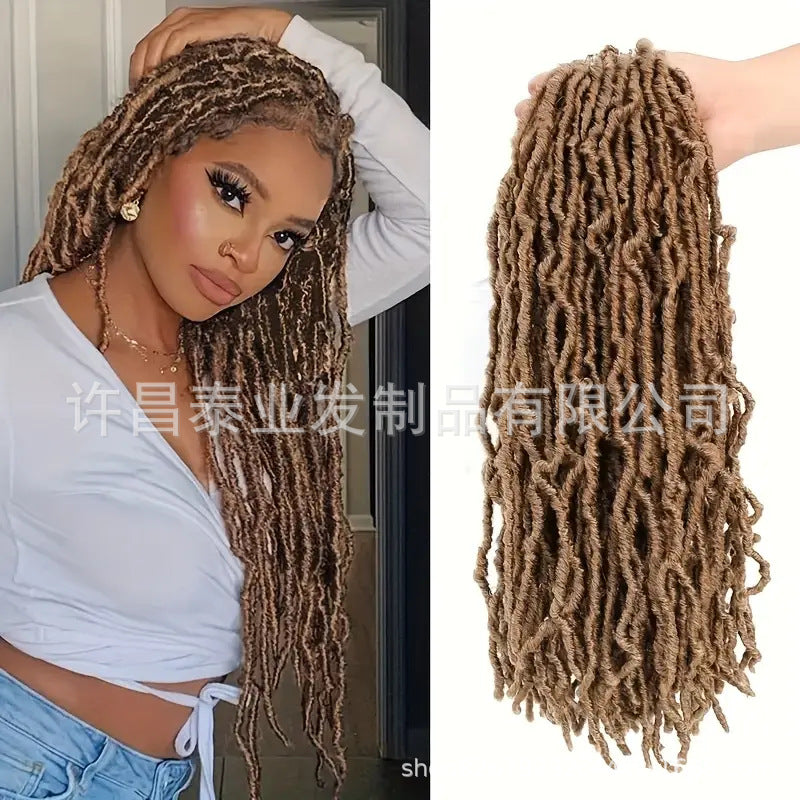 African Wig Synthetic Braids Earthworm Curly Braids African Dreadlocks NU Locs Crochet Dreadlocks Soft Locs