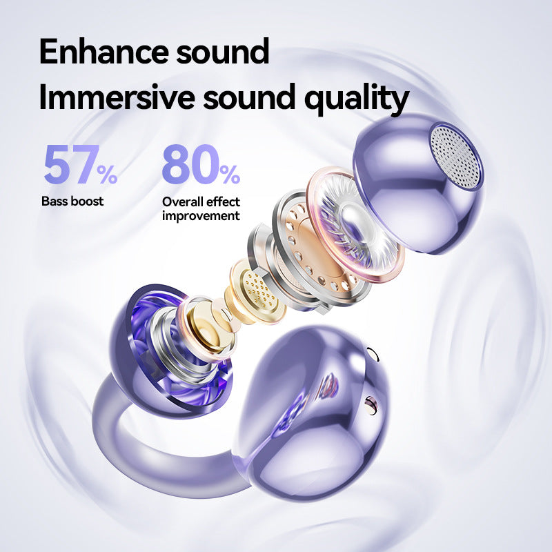 Popular M91AI Smart Translation Bluetooth Earbuds Clip-on High-Quality Bone Conduction Wireless Bluetooth Earbuds