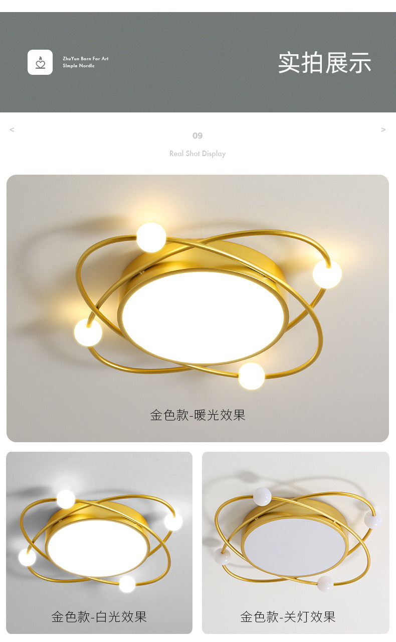 Bedroom lamp warm and romantic creative lighting fixture LED Living Room Home Ceiling Light Fixture Simple Modern Round Room Lamp