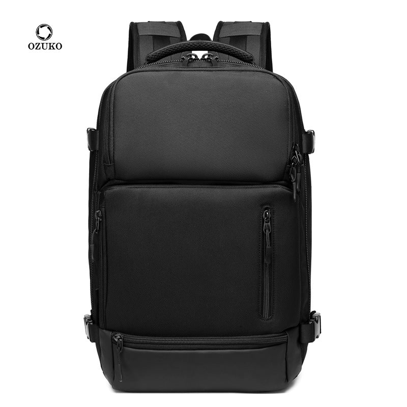 OZUKO Men's Backpack1715-inch Laptop Bag Business Travel Large Capacity Waterproof Commuting Sports Backpack