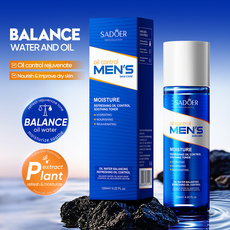Cross-border toner120ml Men's Refreshing Oil Control Hydrating Moisturizing Water Cross-Border Wholesale