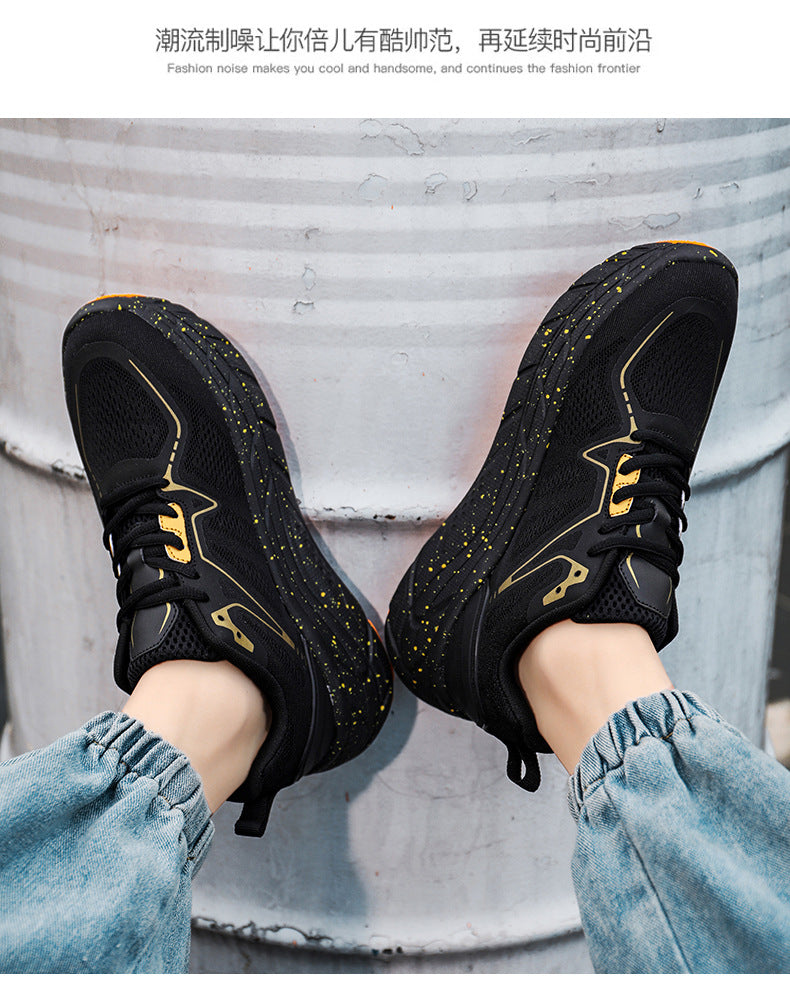 Dropshipping Couple Casual Sports Shoes Student Running Shoes Marathon Running Shoes Jacquard Foreign Trade Live Streaming Men's Shoes