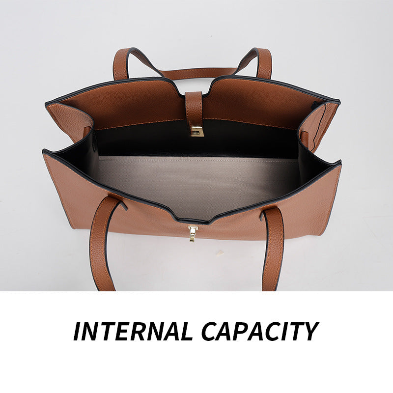 Large Capacity Single Shoulder Tote Bag for Women, Casual Commuter Bag, Trendy Versatile Fashionable Light Luxury Briefcase Underarm Bag