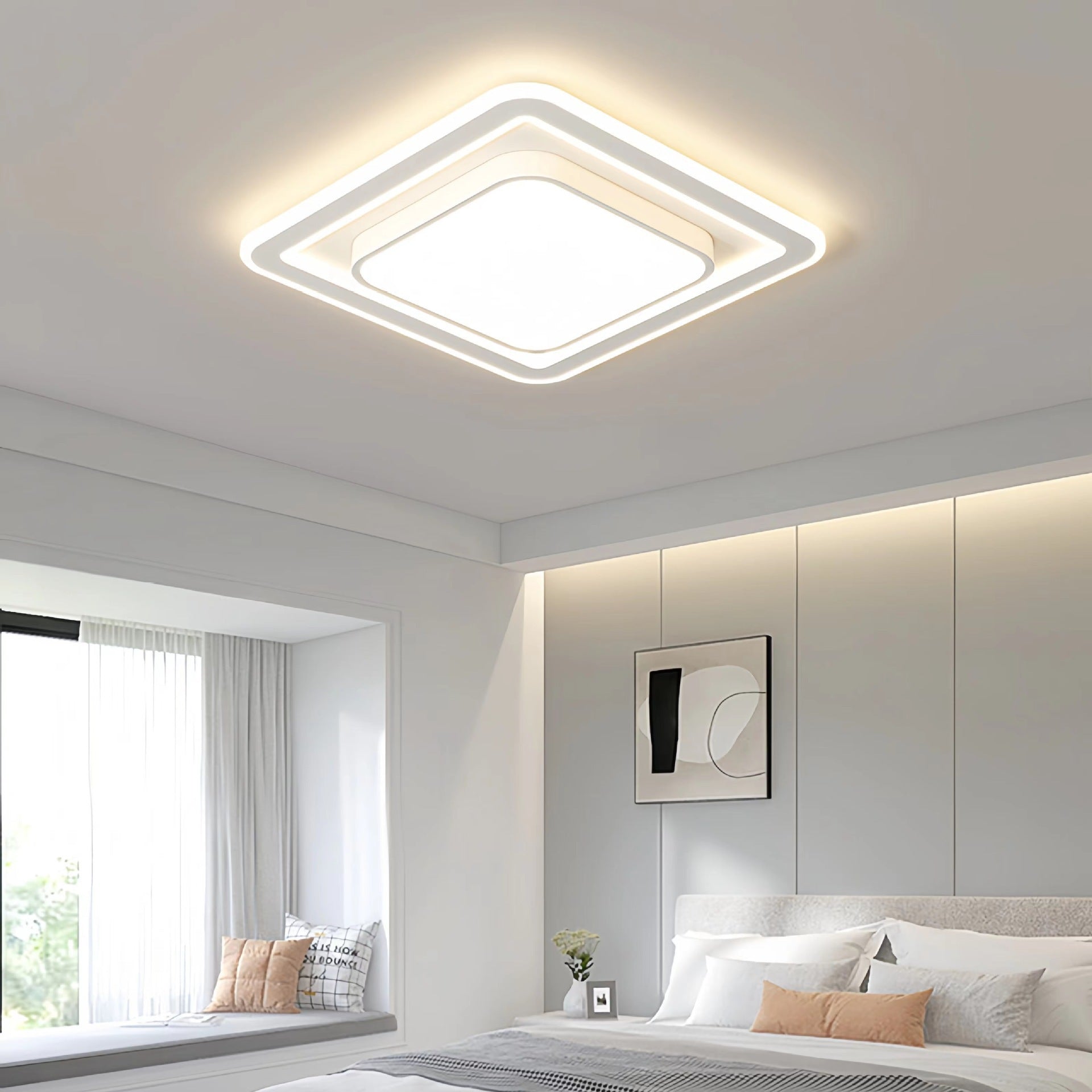 Eye Protection Ceiling Lamp Modern Minimalist Living Room Lamp Full Spectrum LED Bedroom Lamp Zhongshan Lighting Package Installation