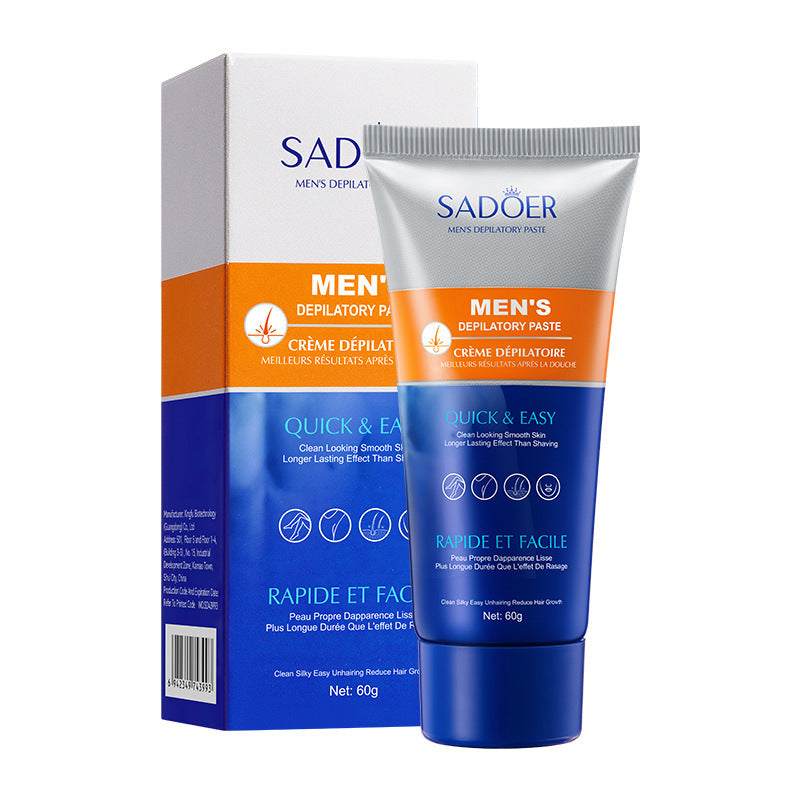 Men's Smooth Hair Removal Cream SADOER Non-irritating Underarm Body Hair Removal Cream Cross-Border Wholesale