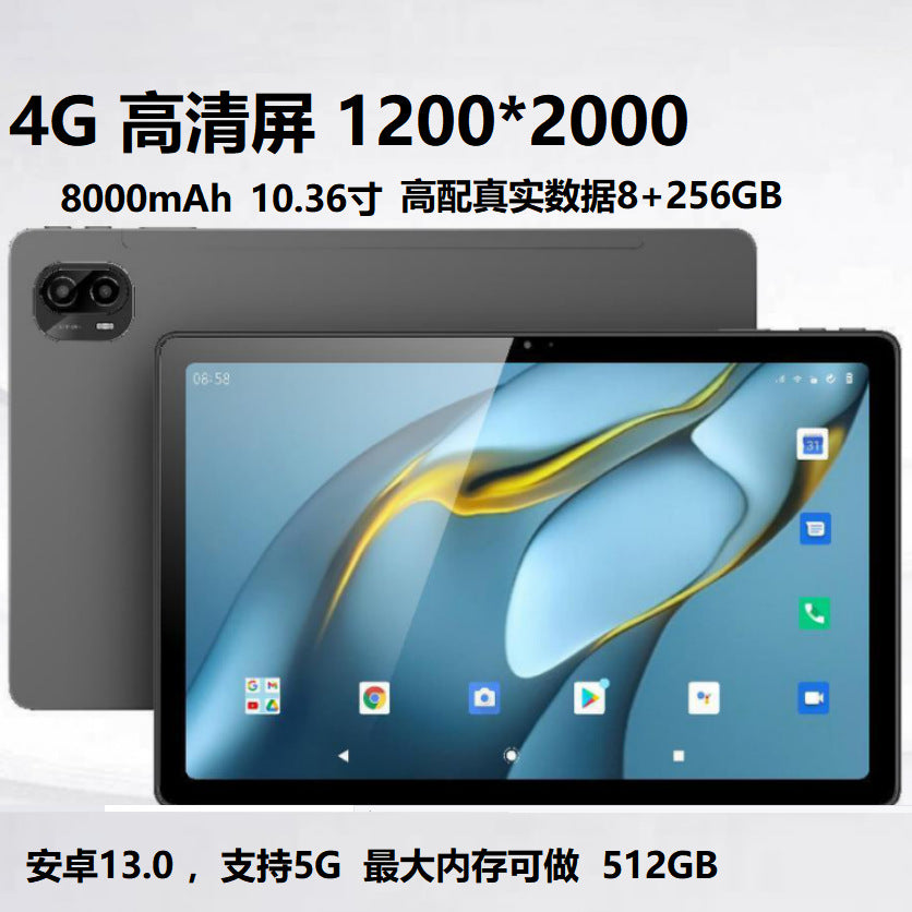 Support5G wifi Learning Business Entertainment Games Android13.0 Full hd screen8+256GB10.36Inch Tablet