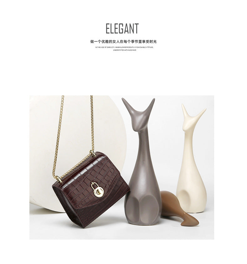 New Trendy Fashion Small Square Bag Retro Chic Single Shoulder Women's Bag Unique Niche Fresh Crossbody Women's Bag