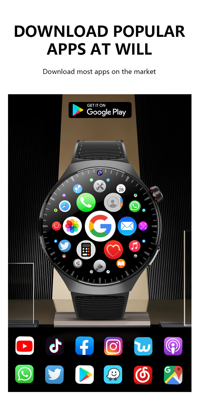 B14Smart Watch5G Plug-in Card Full Netcom Google Store APP Download Dual Camera Video Call Photography