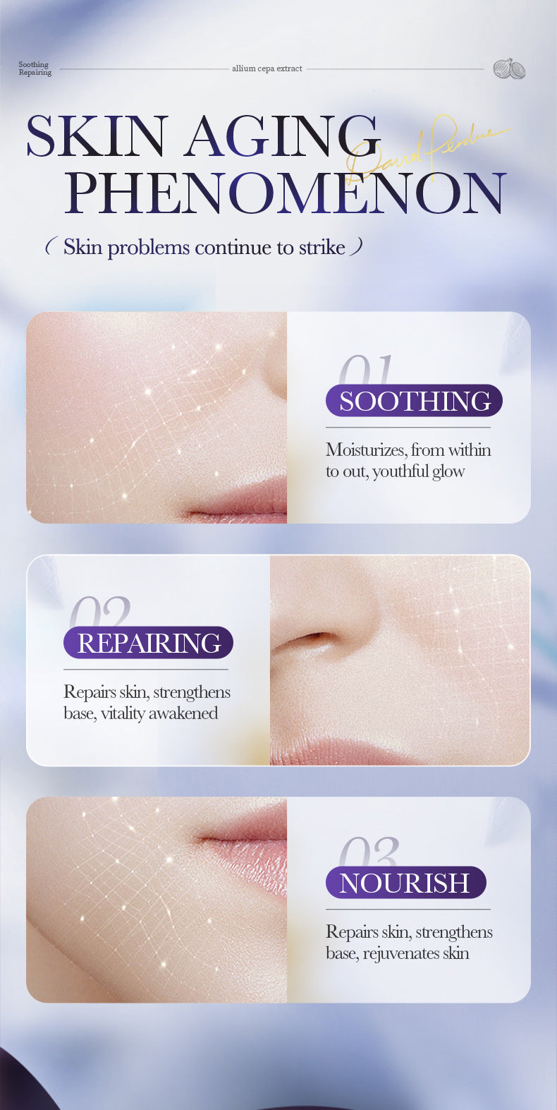 Onion Moisturizing Cream SADOER Plant Moisturizing and Rejuvenating Face Cream Cross-Border Wholesale