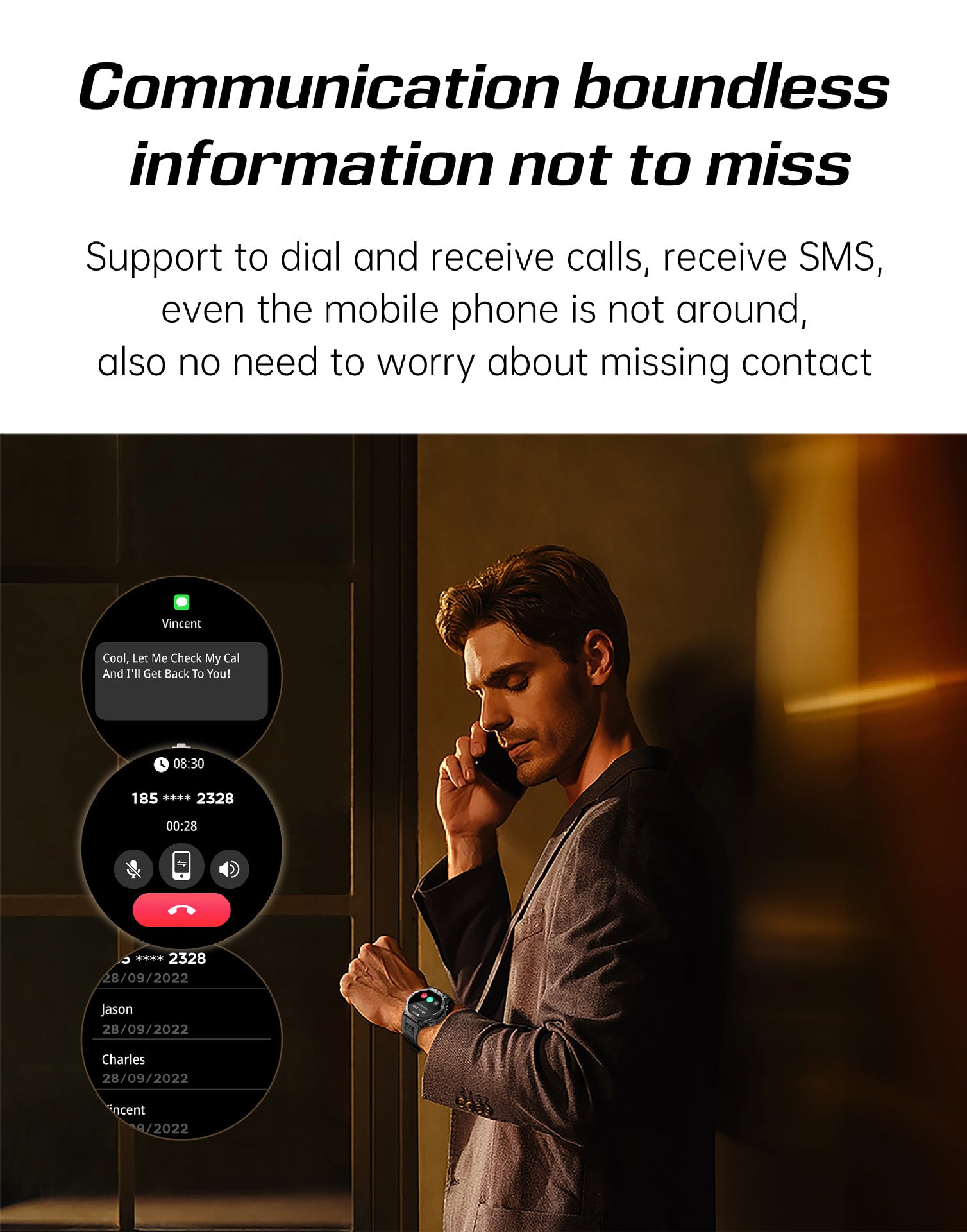 KT85Smart Watch Bluetooth Call True Heart Rate Step Count Sleep Monitoring Flashlight Deep Waterproof Sports Three-Proof