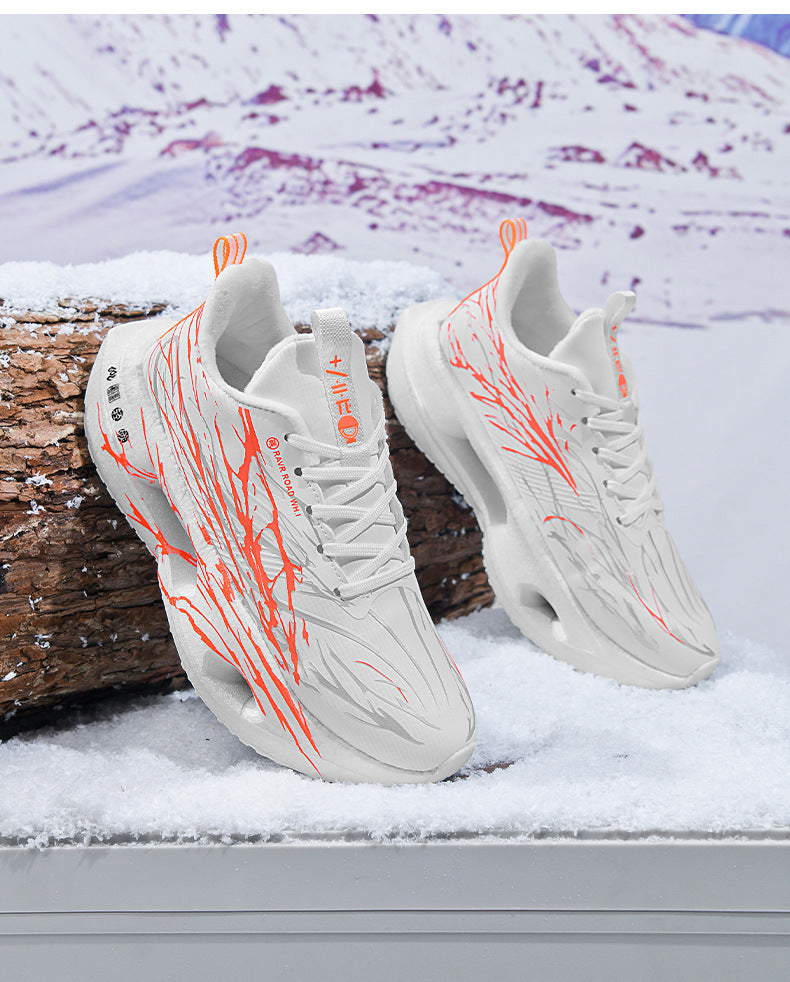 Red Rabbit9pro Winter New Leather Fleece-Lined Warm Running Shoes for Teenagers with Real Carbon Plate Training Sports Shoes