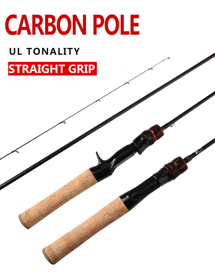 Wholesale Horse Mouth Rod Set ul Ultra-Soft Carbon Lure Rod Ultra-Light Straight Handle Solid Rod Tip Lure Fishing Rod