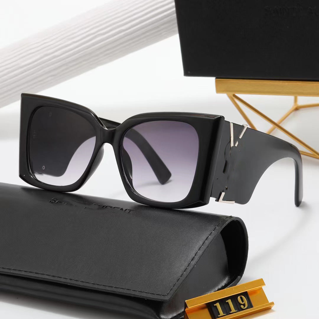 Yang Shulin's Same Style High-Quality Fashion Sunglasses Cat Eye Women's Sunglasses Sun Protection UV Protection Men's Style119