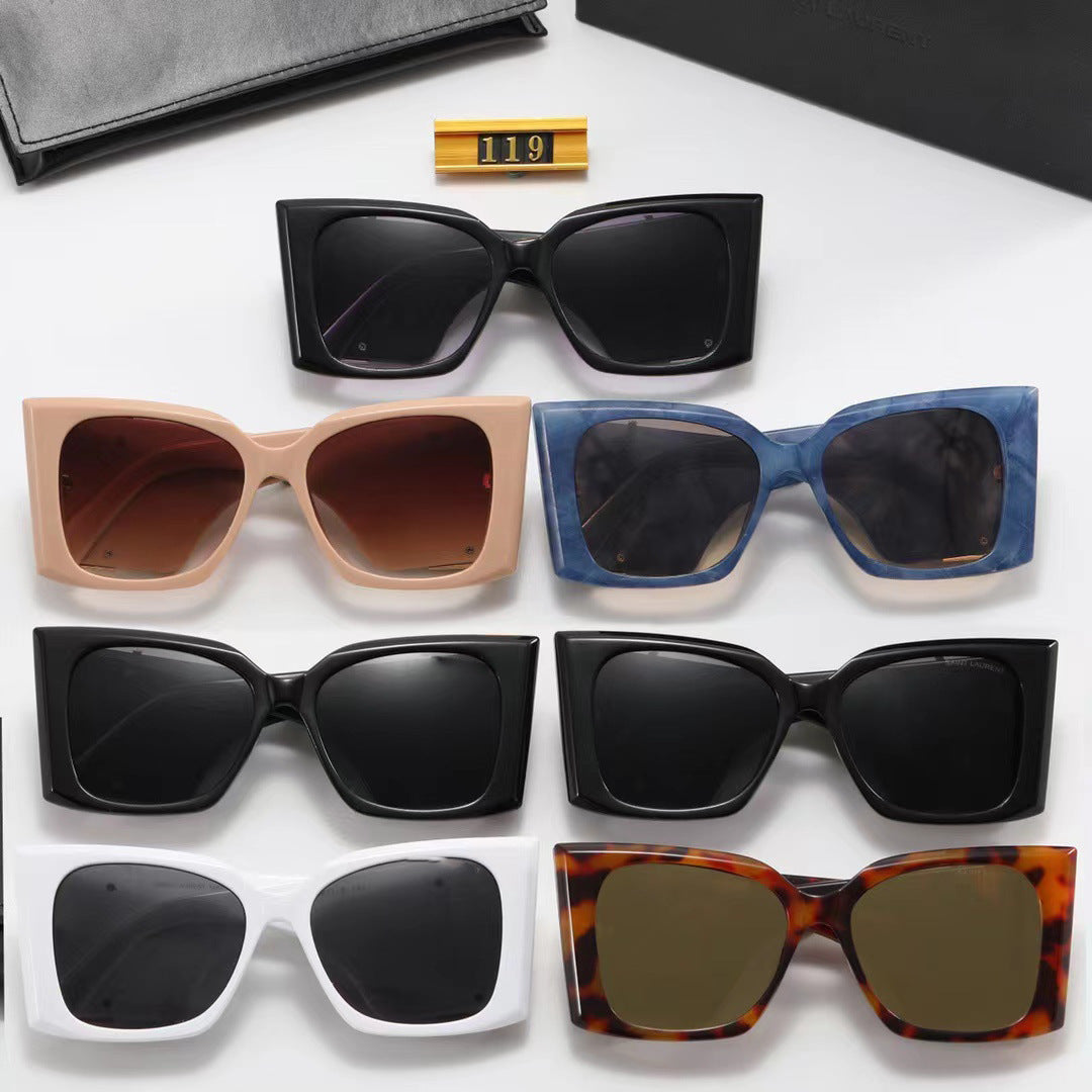 Yang Shulin's Same Style High-Quality Fashion Sunglasses Cat Eye Women's Sunglasses Sun Protection UV Protection Men's Style119