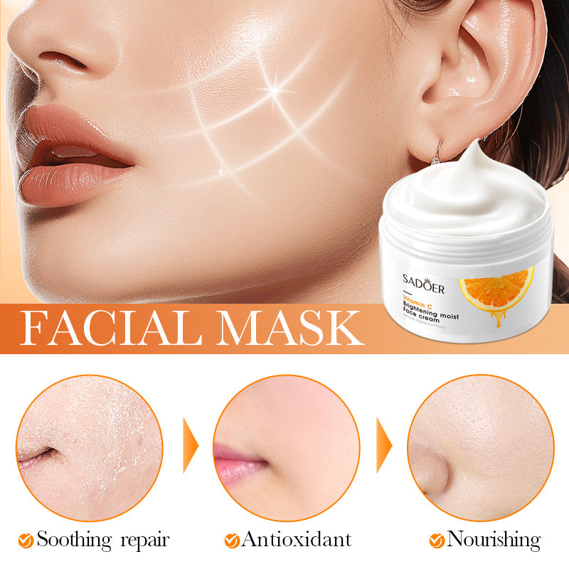 Vitamin C Moisturizing Cream SADOER Whitening, Hydrating, and Skin-Softening Face Cream Cross-Border Wholesale