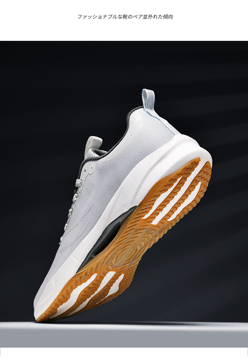 Summer Men's Fashion Breathable Sneakers Student Outdoor Trendy Lace-up Thick-soled Low-top Casual Running Shoes