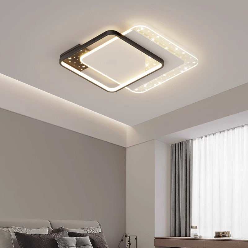 LED Light Luxury Living Room Main Light Starry Sky Restaurant Chandelier Modern Simple Nordic Bedroom Ceiling Light Full House Package