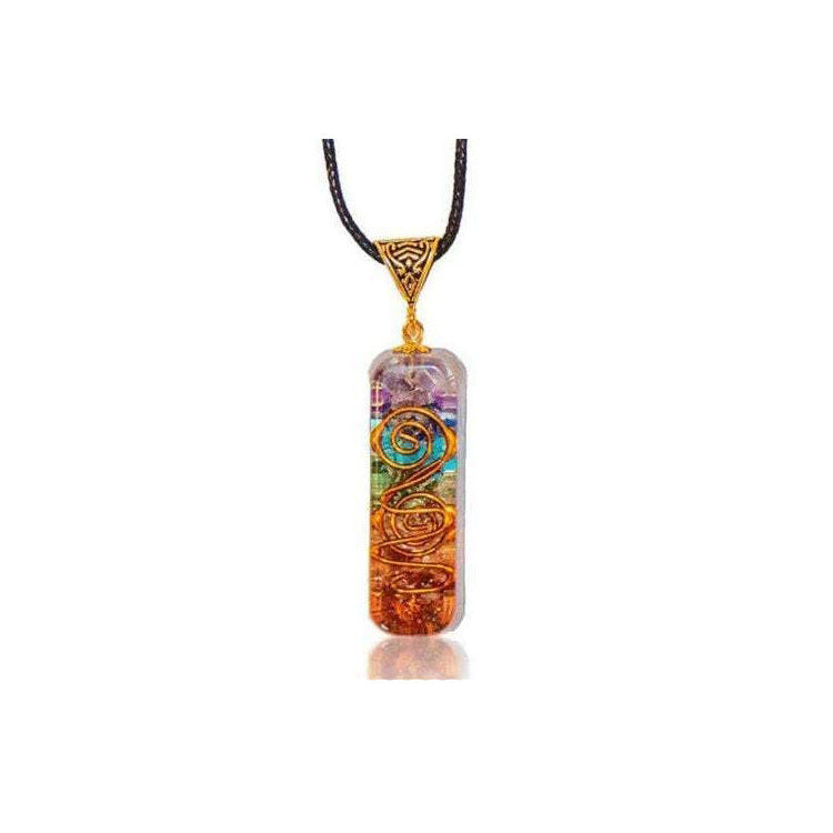 Women's Irregular Crystal Necklace Natural Stone Pendant Resin Epoxy Mixed Color Hanging Ornament Multicolor Crystal Necklace