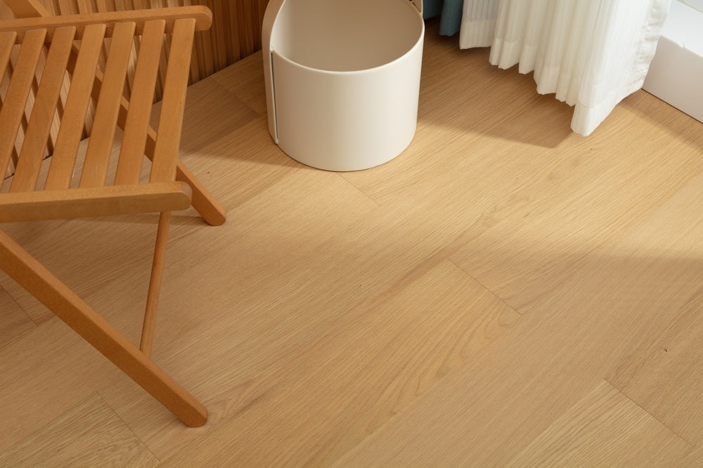 SK 1201 Full Birch Multi-layer Core Solid Wood Oak Veneer 1.2mm Skid-resistant Lock Joint Engineered Flooring