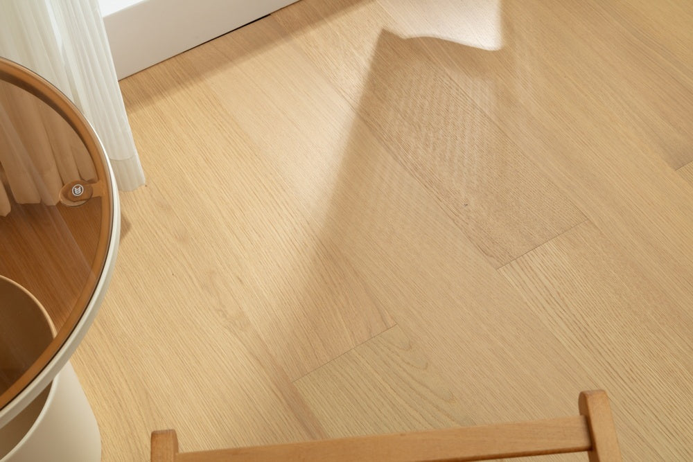 SK 1201 Full Birch Multi-layer Core Solid Wood Oak Veneer 1.2mm Skid-resistant Lock Joint Engineered Flooring