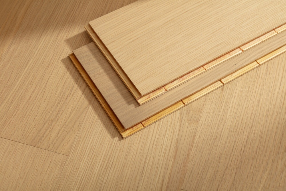 SK 1201 Full Birch Multi-layer Core Solid Wood Oak Veneer 1.2mm Skid-resistant Lock Joint Engineered Flooring