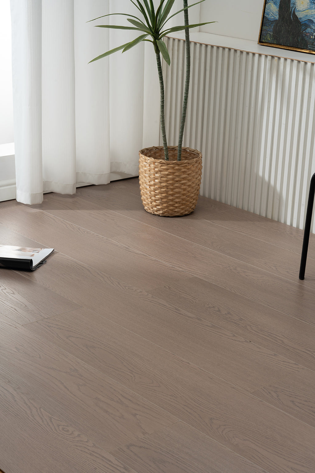 JX8208 Diamond Coating Full Birch Multi-layer Core Oak Grain Clicklock Engineered Flooring