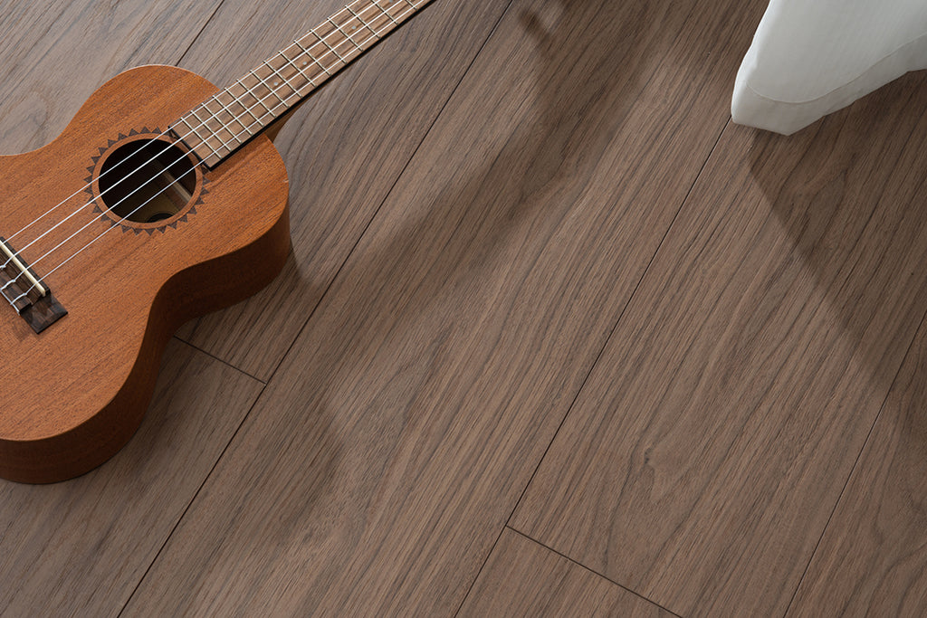 JX8101 Diamond Coating Full Birch Multi-layer Core Black Walnut Grain  Clicklock Engineered Flooring