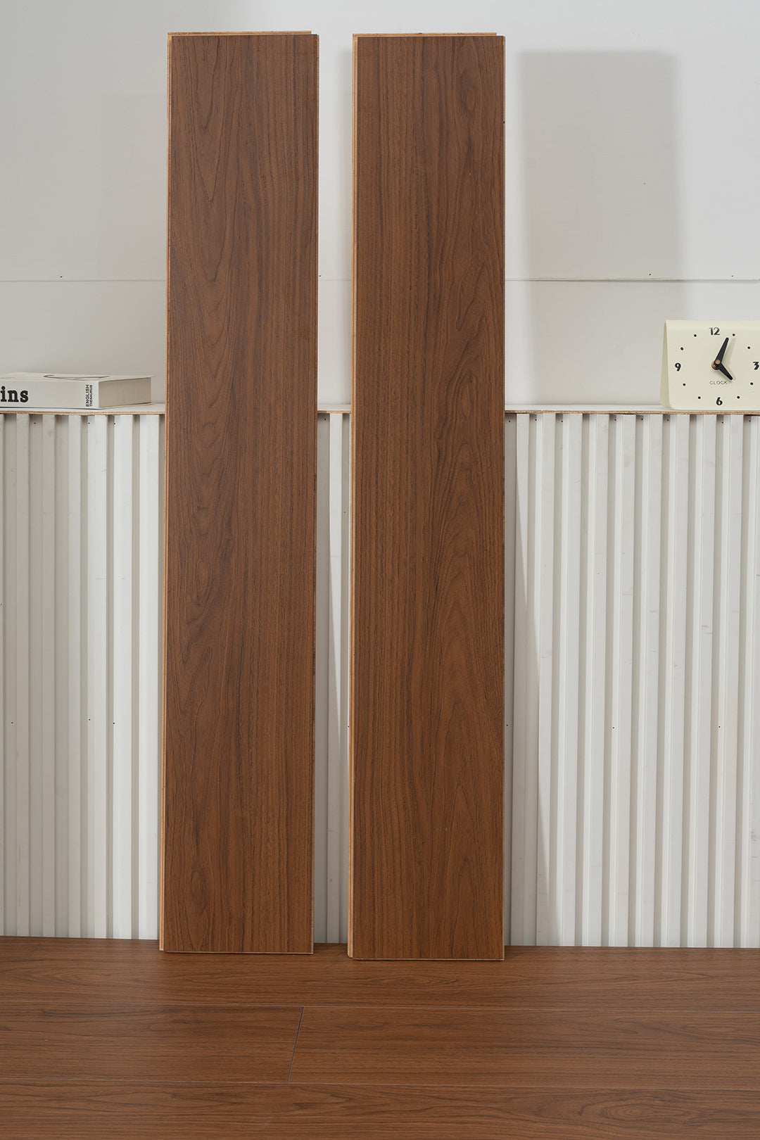 JX8102 Diamond Coating Full Birch Multi-layer Core Black Walnut Grain  Clicklock Engineered Flooring