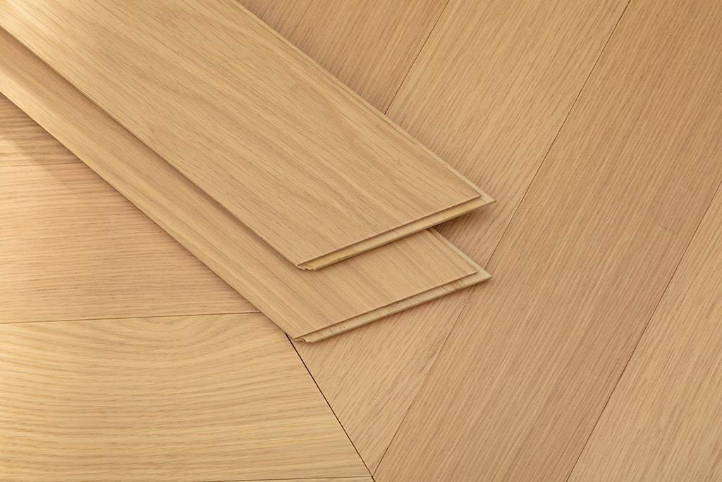 9505 Chevron Art Parquet Full Birch Multi-layer Core Solid Wood Oak Veneer Clickblock Joint Engineered Flooring