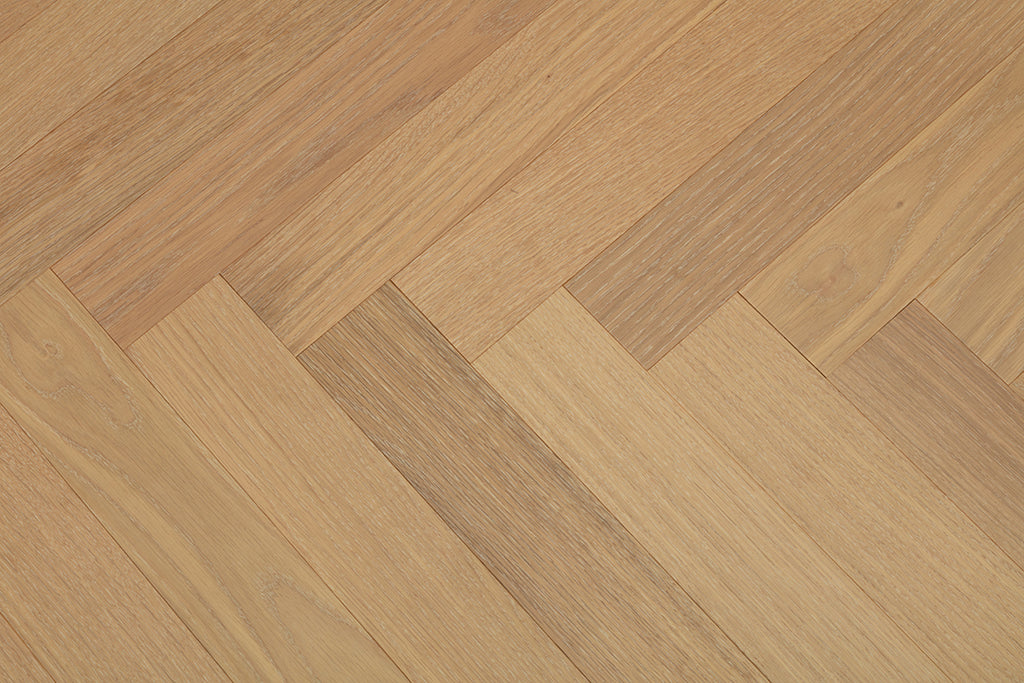 9206 Herringbone Art Parquet  Full Birch Multi-layer Core Solid Wood Oak Veneer Brushed Clickblock Joint Engineered Flooring