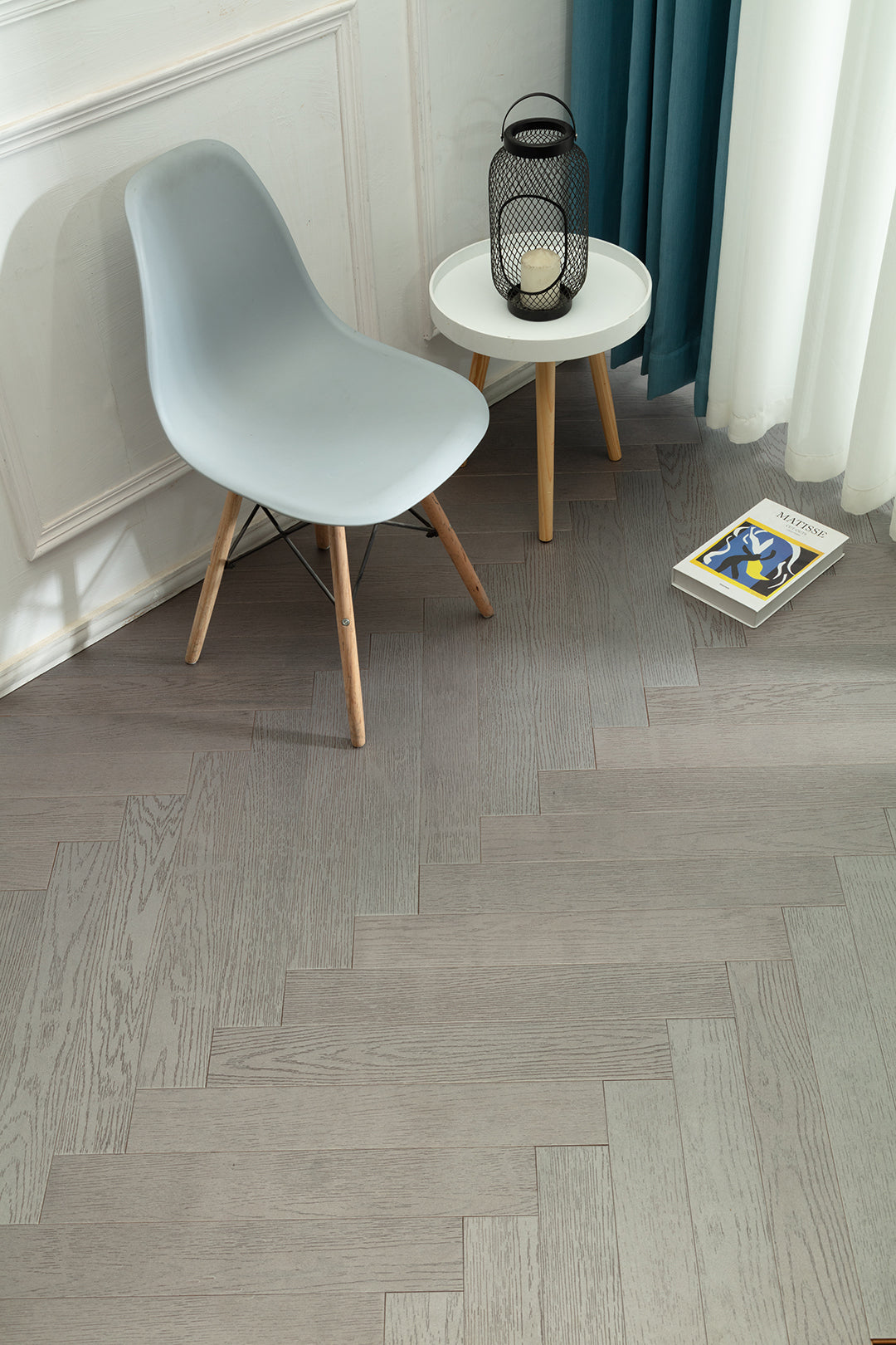9209 Herringbone Art Parquet Metallic UV Finish Full Birch Multi-layer Core Solid Wood Oak Veneer Brushed Clickblock Joint Engineered Flooring