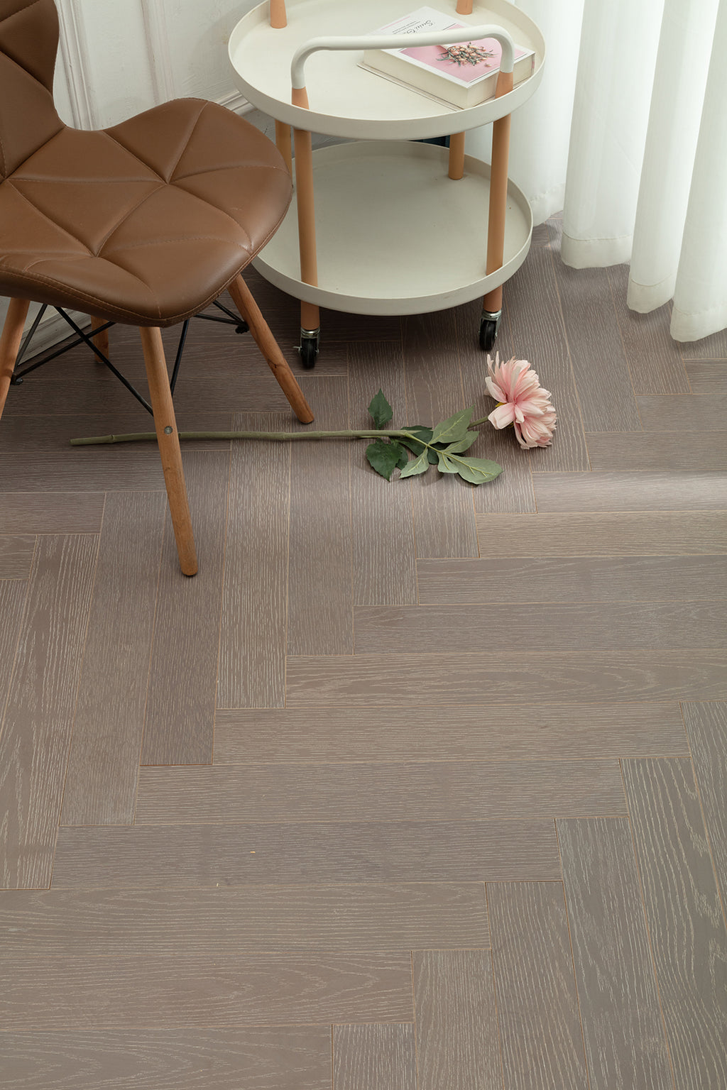 9212 Herringbone Art Parquet  Full Birch Multi-layer Core Solid Wood Oak Veneer Brushed Clickblock Joint Engineered Flooring