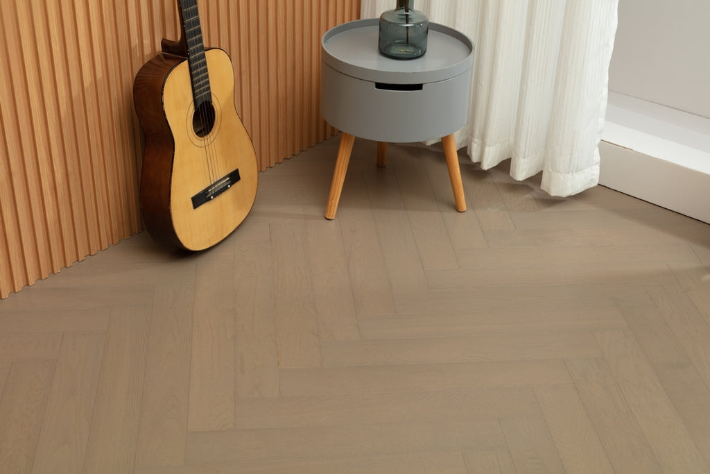 9233 Herringbone Art Parquet Full Birch Multi-layer Core Solid Wood Oak Veneer Clickblock Joint Engineered Flooring