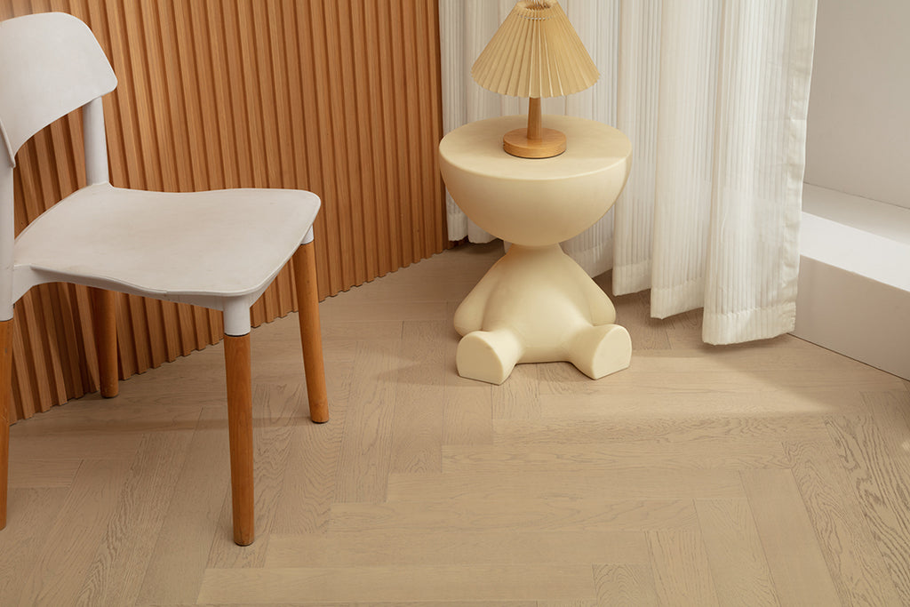 9236 Herringbone Art Parquet Full Birch Multi-layer Core Solid Wood Oak Veneer Clickblock Joint Engineered Flooring