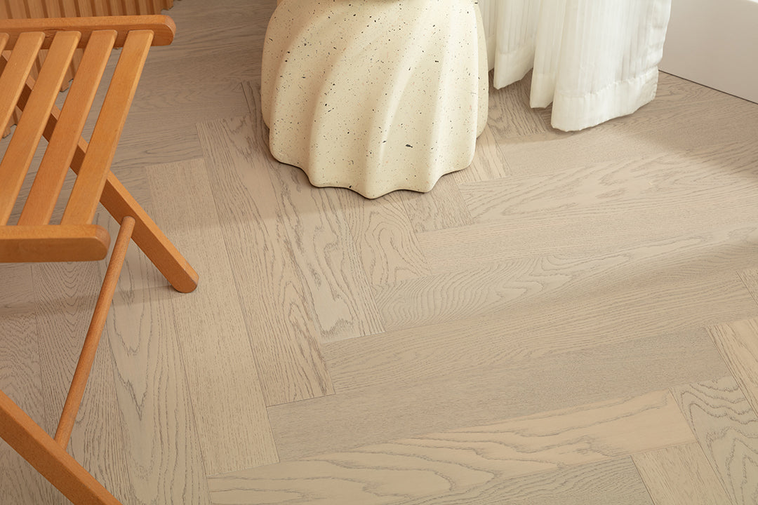 9237 Herringbone Art Parquet Full Birch Multi-layer Core Solid Wood Oak Veneer Clickblock Joint Engineered Flooring