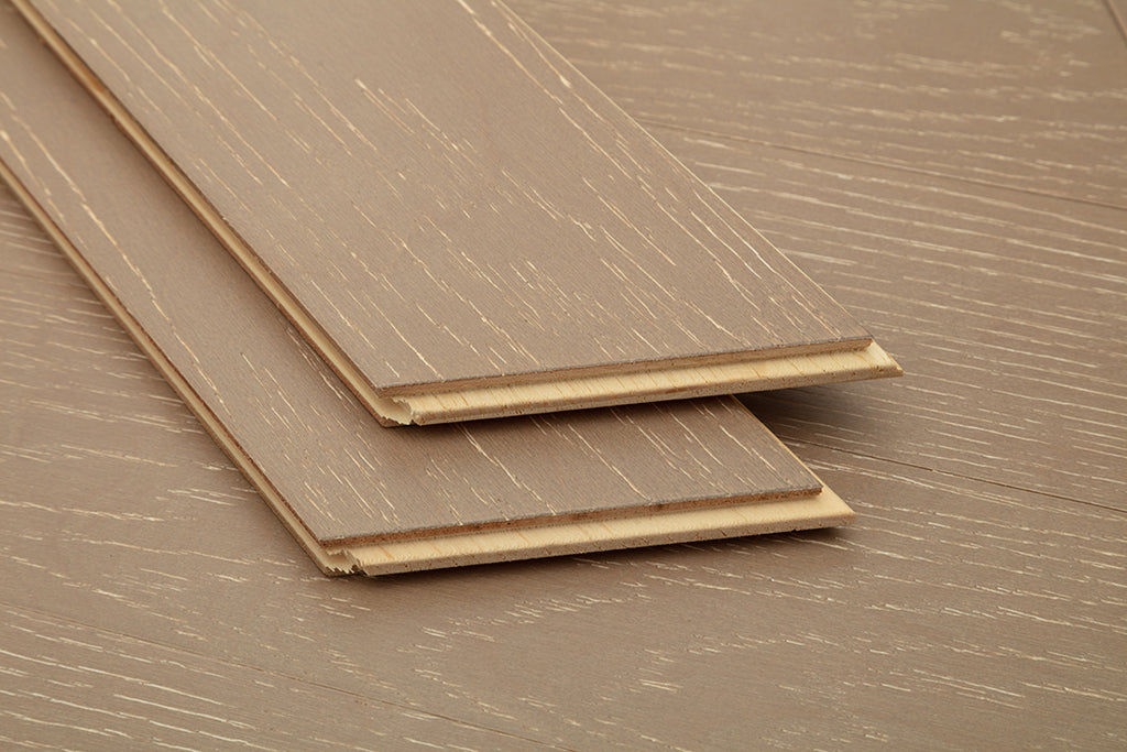 9511 Chevron Art Parquet  Full Birch Multi-layer Core Solid Wood Oak Veneer Brushed Engineered Flooring