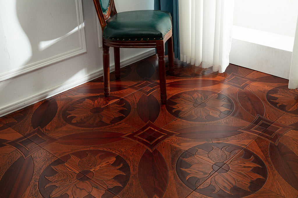 9109 Art Parquet Full Birch Multi-layer Core Solid Wood  Veneer  Skid-resistant Flush Joint Engineered Flooring