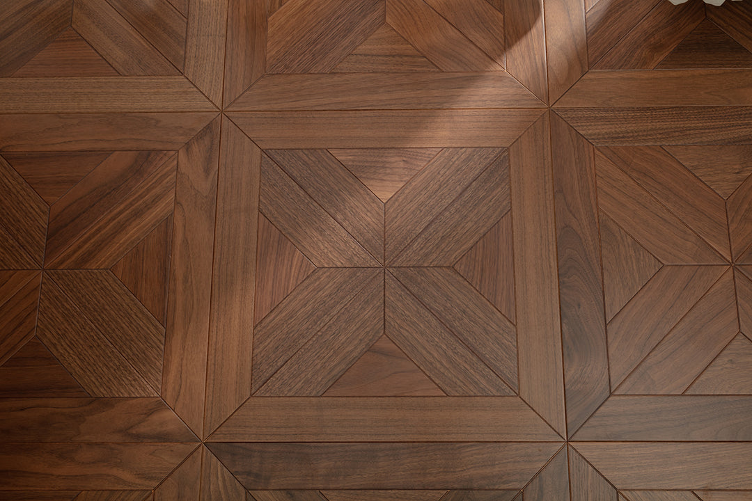 9150 Art Parquet Full Birch Multi-layer Core Solid Wood Veneer Skid-resistant Flush Joint Engineered Flooring