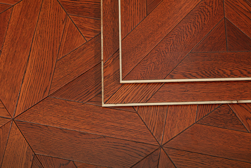 9121 Art Parquet Full Birch Multi-layer Core Solid Wood Veneer Skid-resistant Flush Joint Engineered Flooring
