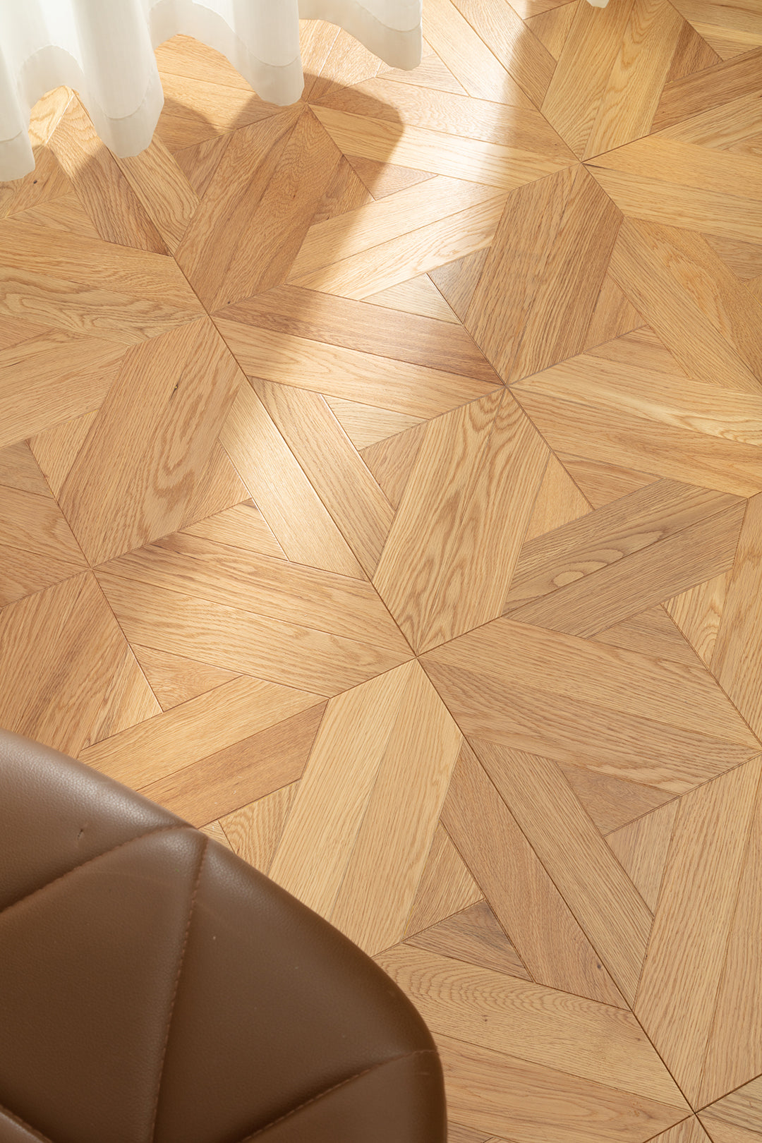 9151 Art Parquet Full Birch Multi-layer Core Solid Wood Oak Veneer Skid-resistant Flush Joint Engineered Flooring