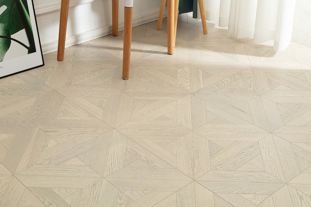 9152 Art Parquet Full Birch Multi-layer Core Solid Wood Oak Veneer Skid-resistant Flush Joint Engineered Flooring