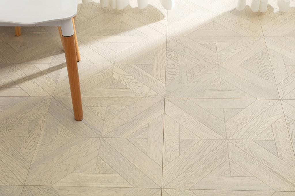 9152 Art Parquet Full Birch Multi-layer Core Solid Wood Oak Veneer Skid-resistant Flush Joint Engineered Flooring
