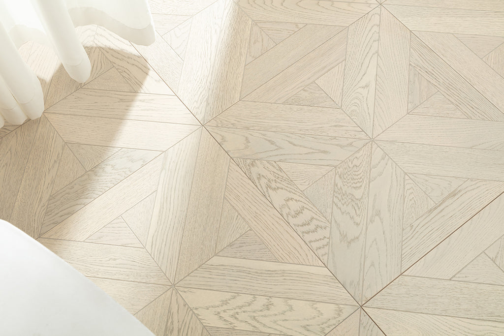 9152 Art Parquet Full Birch Multi-layer Core Solid Wood Oak Veneer Skid-resistant Flush Joint Engineered Flooring