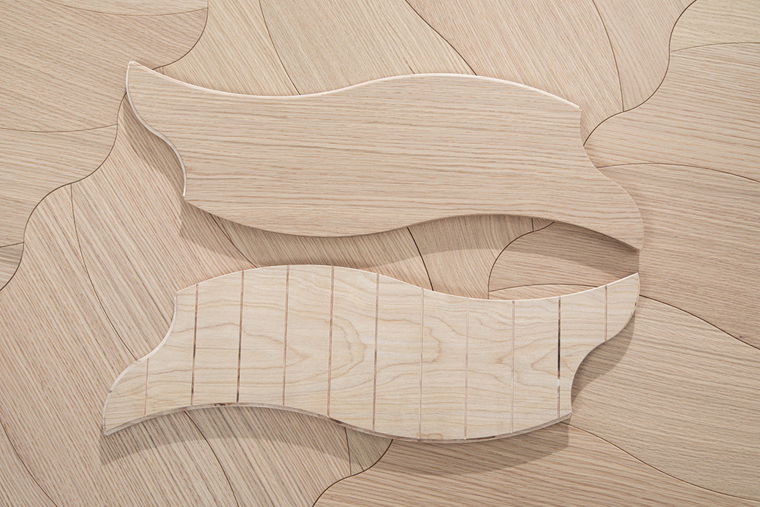 YXPX605 Light Oak Soft Ripple Flowing Organic Parquet Flooring | Wave Series